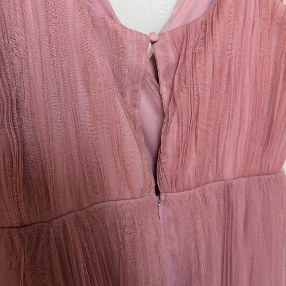 Tulle bridesmaid maxi dress in rose - Picture 5 of 9